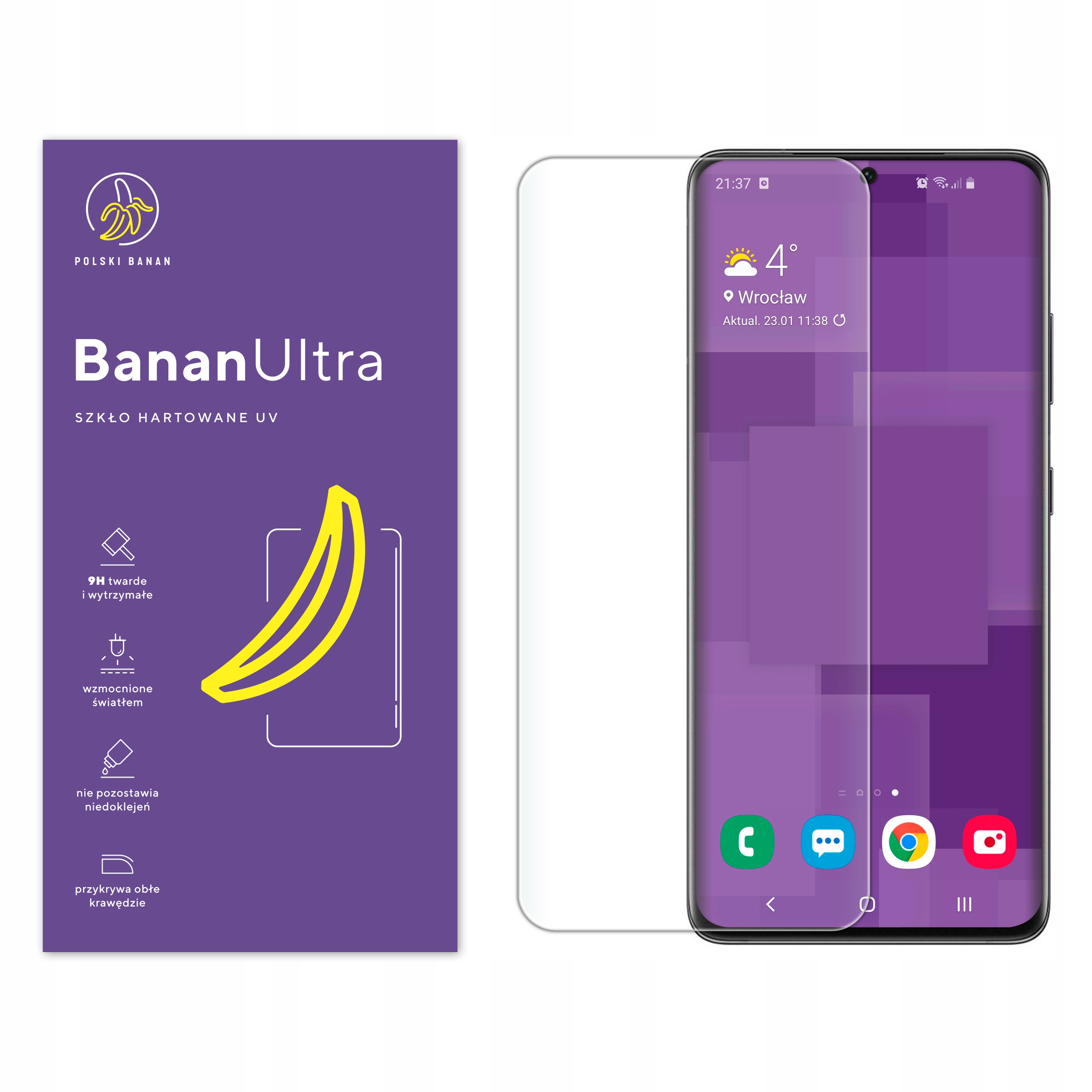 Tvrdené sklo Polish Banana pre Samsung Galaxy S21 Ultra 1 ks.